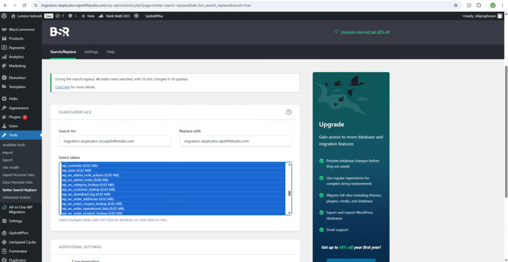 Migration check. Replace any URLs that point to source website.